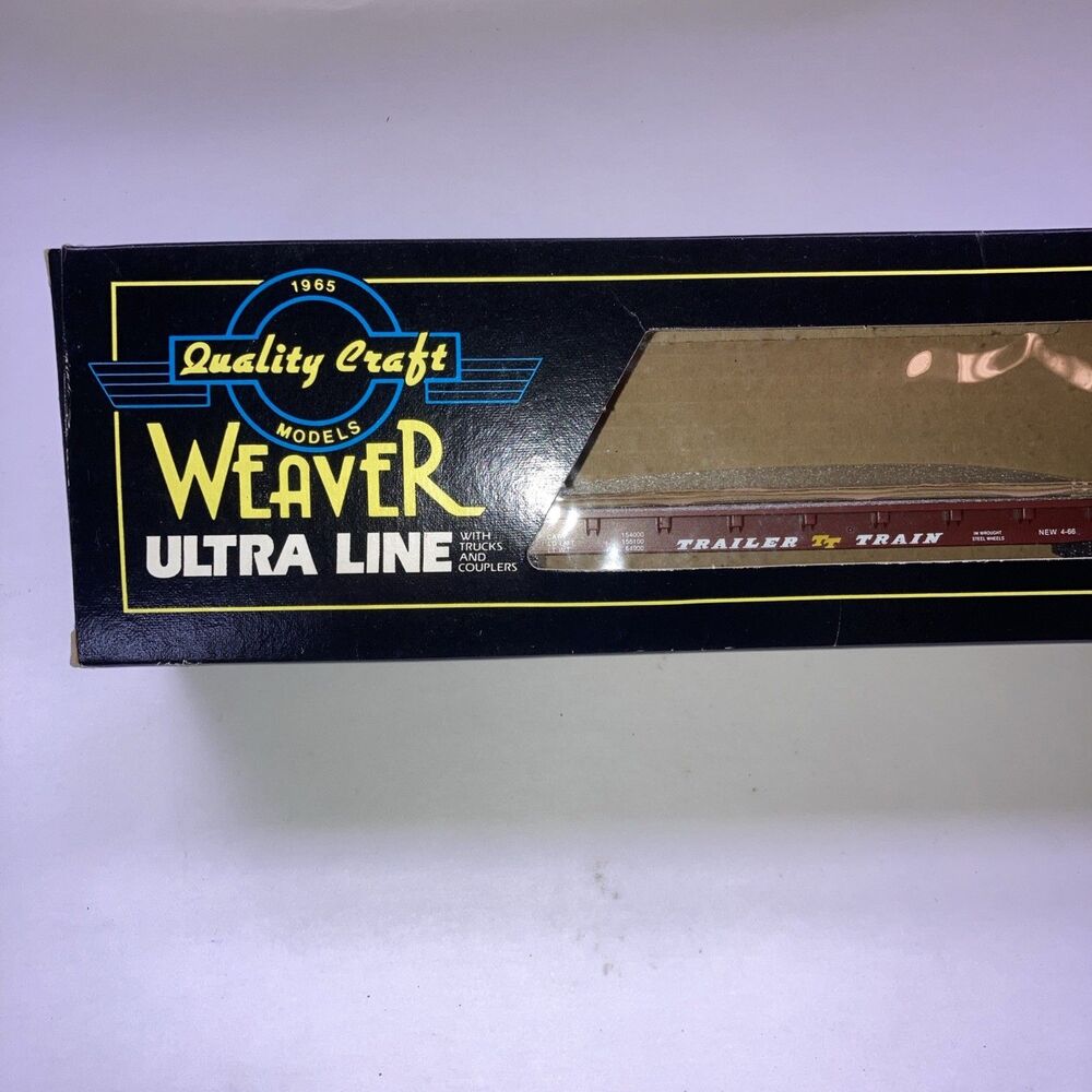 Weaver 50' Flat Car Trailer Train #90797 O Gauge 2-Rail  NEW in Box